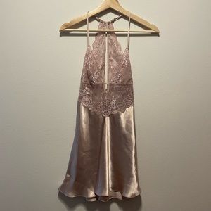 New Lace & Satin Chemise (Light Pink)
